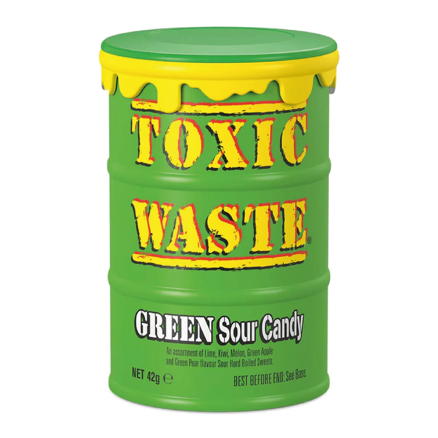 Toxic Waste Green Sour Candy Drum 42g